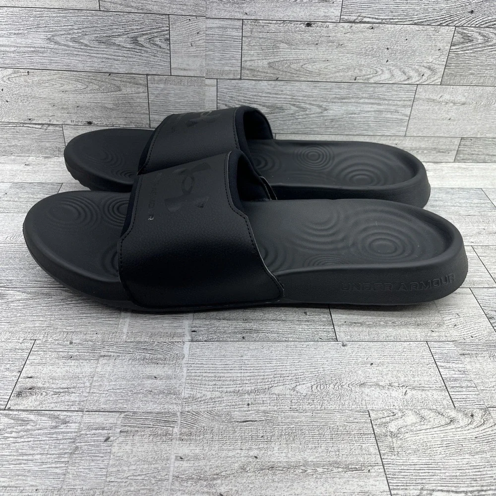 Under Armour Ignite‎ Select Black Casual Slide Sandals 3027219-002 Men Size 14
